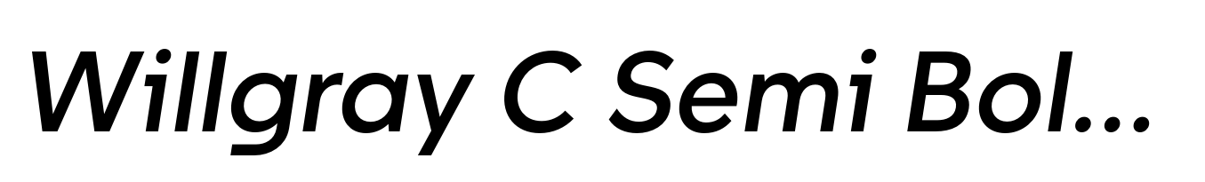 Willgray C Semi Bold Italic